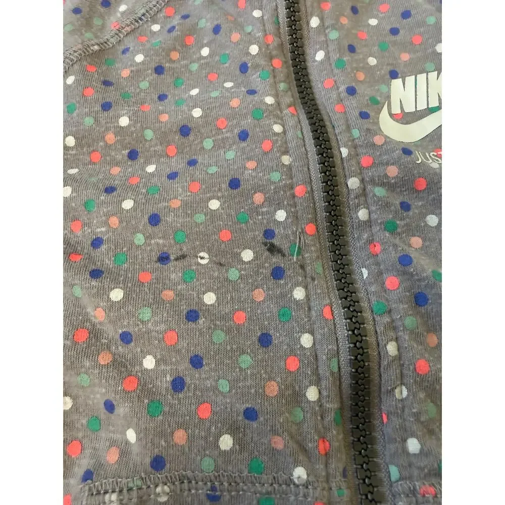 Nike Girls' Dotted Zip Hoodie Sweatshirt Size 6